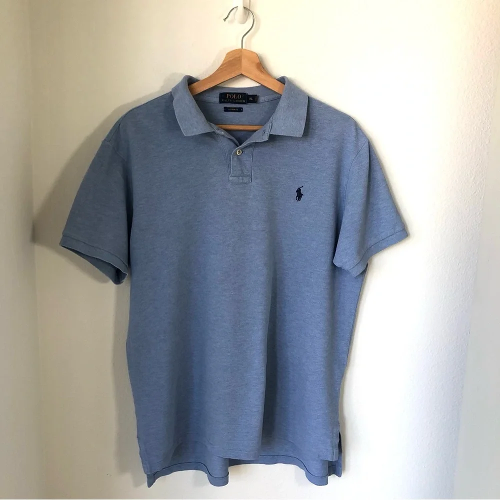 Polo Ralph Lauren Polo Shirt XL Light Blue Cotton Pony Classic Preppy